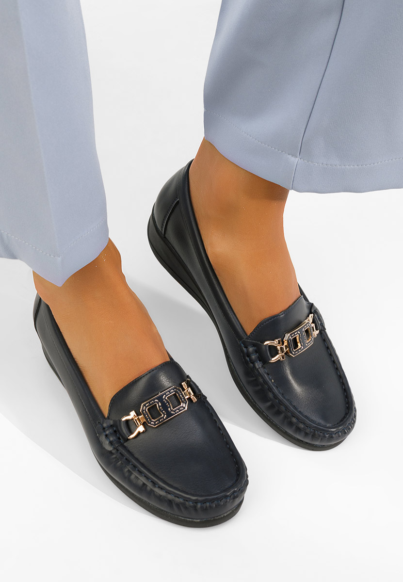 Mocassini da donna Varalia blu marine