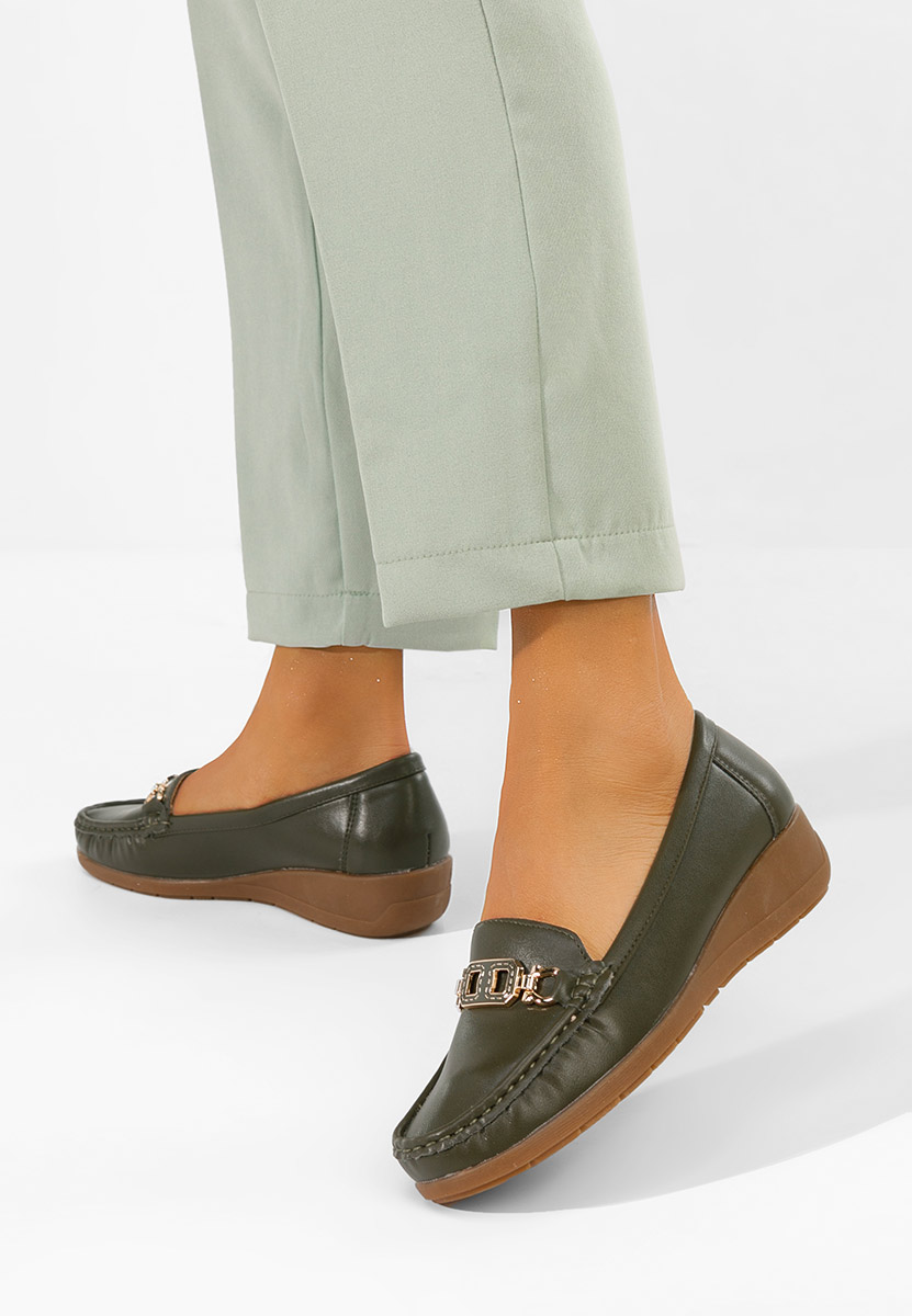 Mocassini da donna Varalia verdi