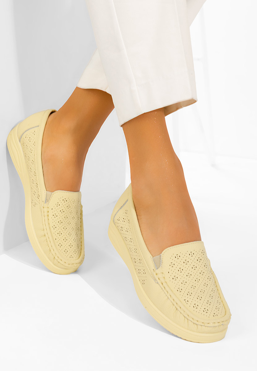 Mocassini da donna Valelia gialli