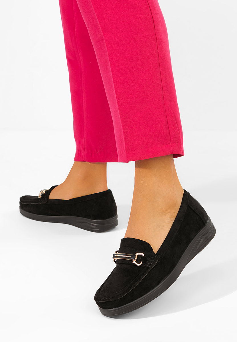 Mocassini donna pelle Esmiara nero