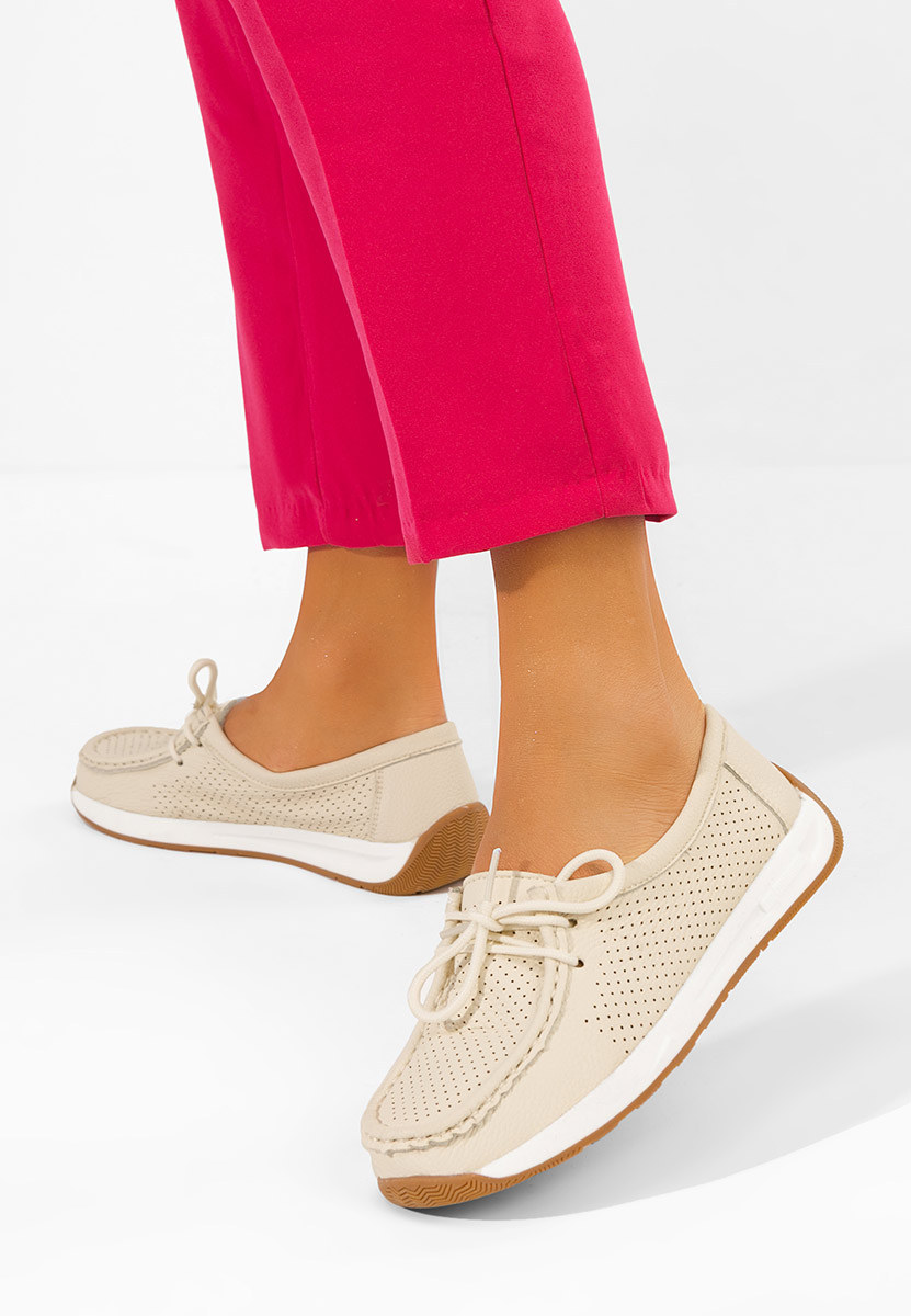 Mocassini da donna Kaliana V2 beige