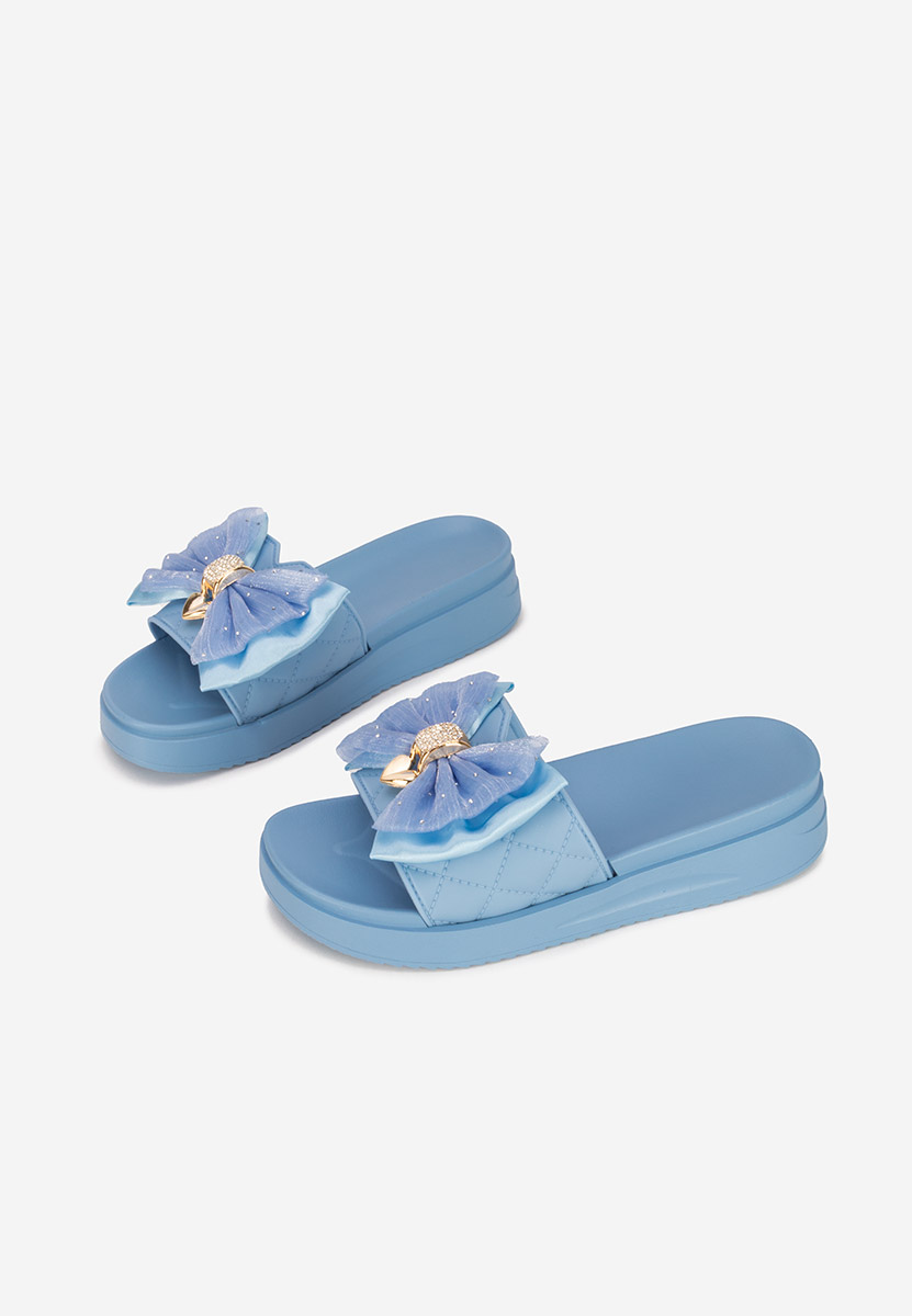 Ciabatte platform Karmelita blu