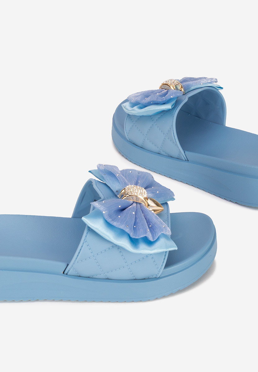 Ciabatte platform Karmelita blu