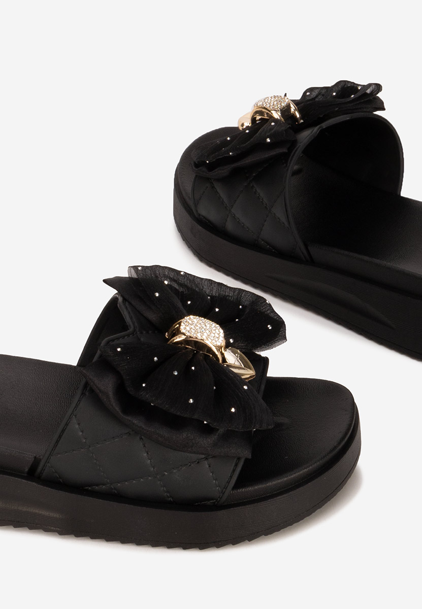 Ciabatte platform Karmelita nero