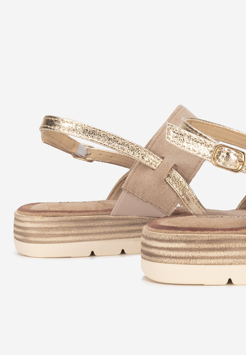 Sandali con plateau Sheilla cachi