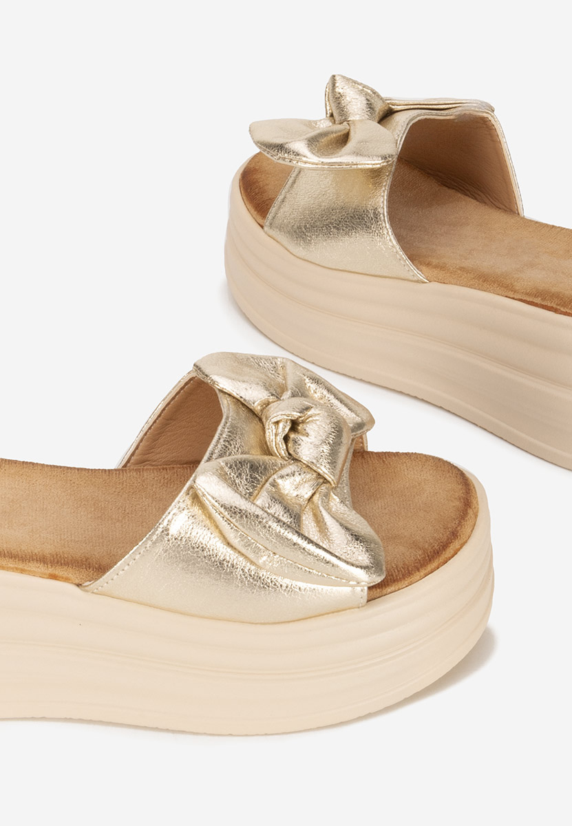 Ciabatte platform Elarya oro