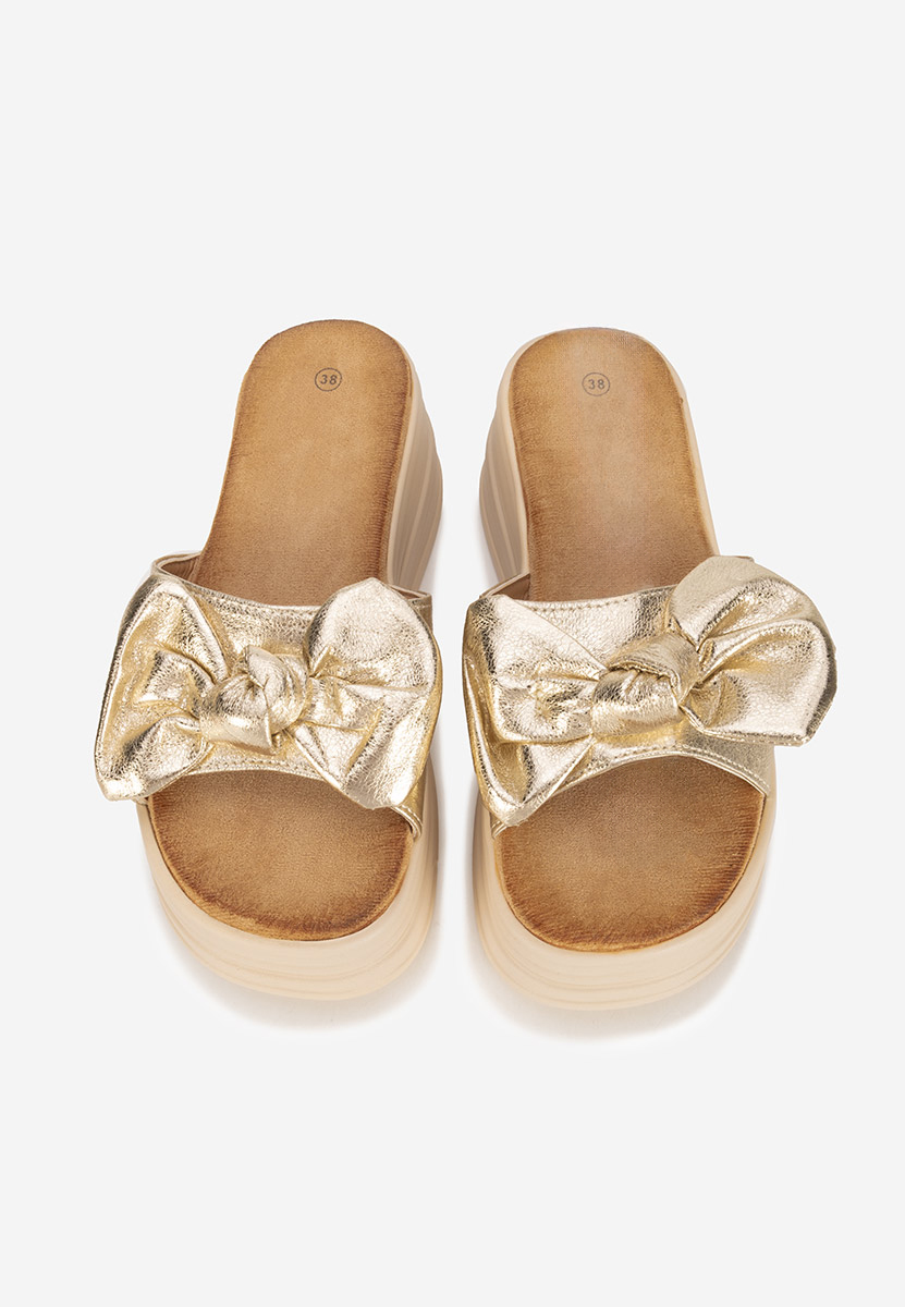 Ciabatte platform Elarya oro