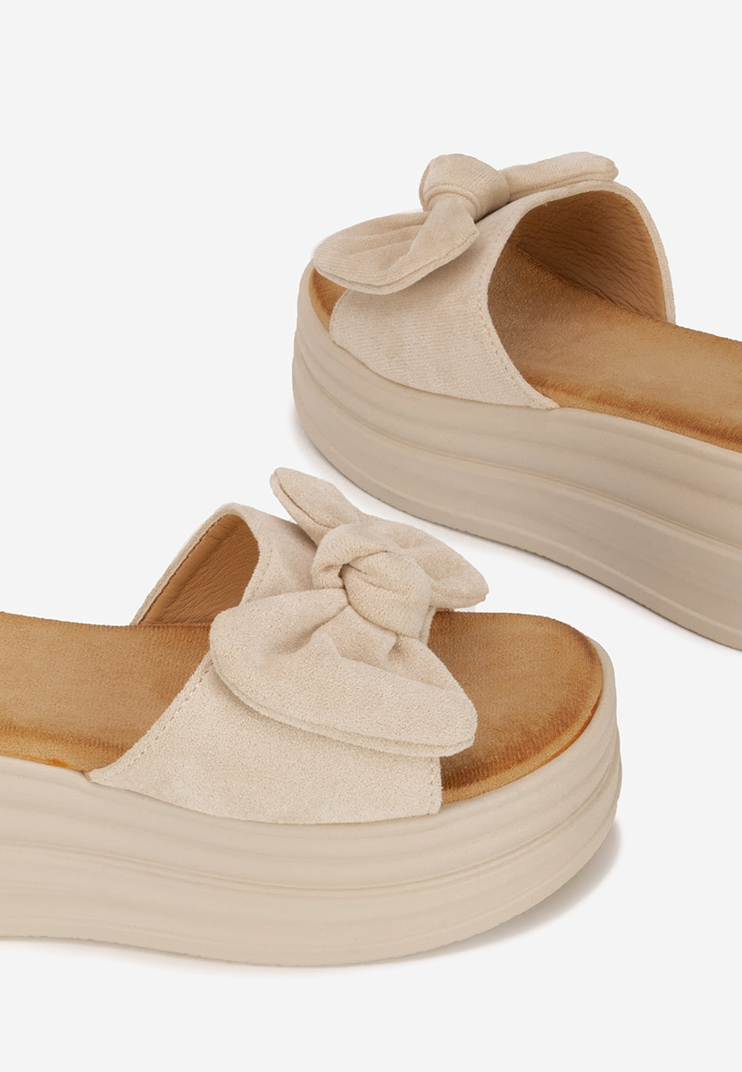 Ciabatte platform Elarya beige