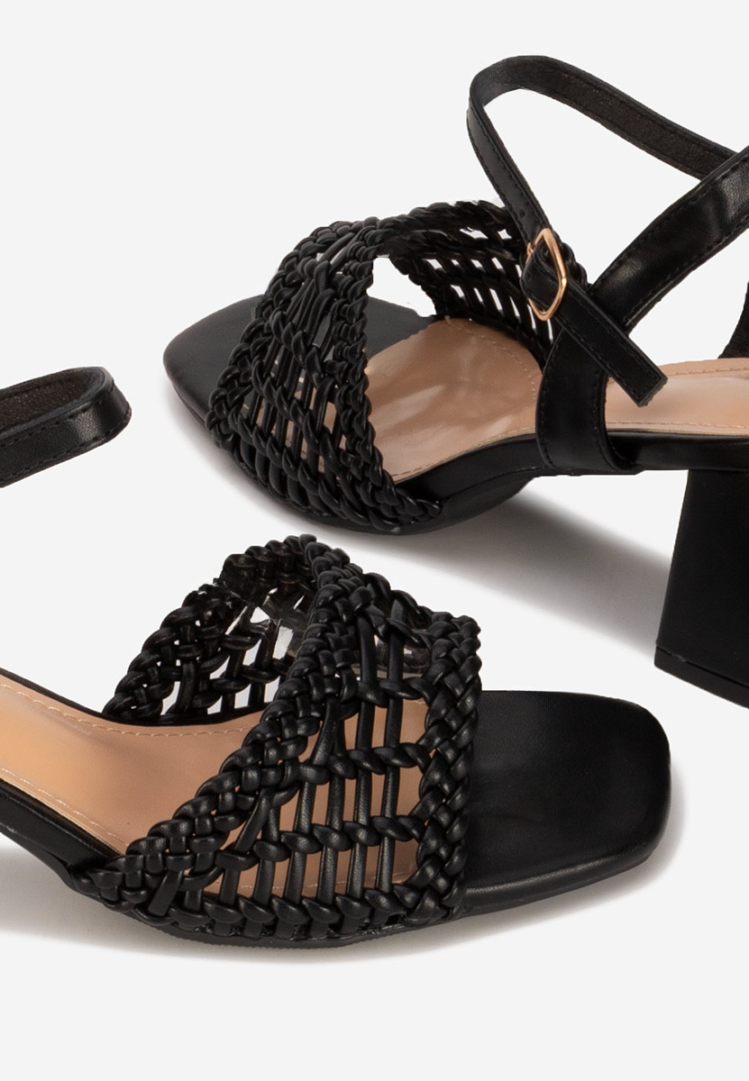Sandali con tacco largo Kaley nero