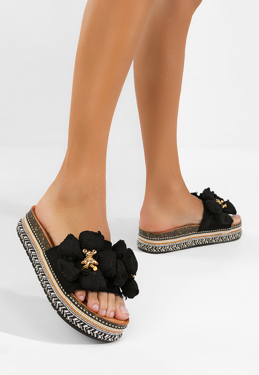 Ciabatte platform Amnia nero