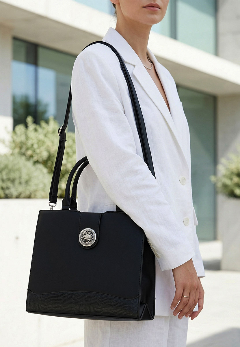 Borsa a mano Silvia Rosa 8040 nera