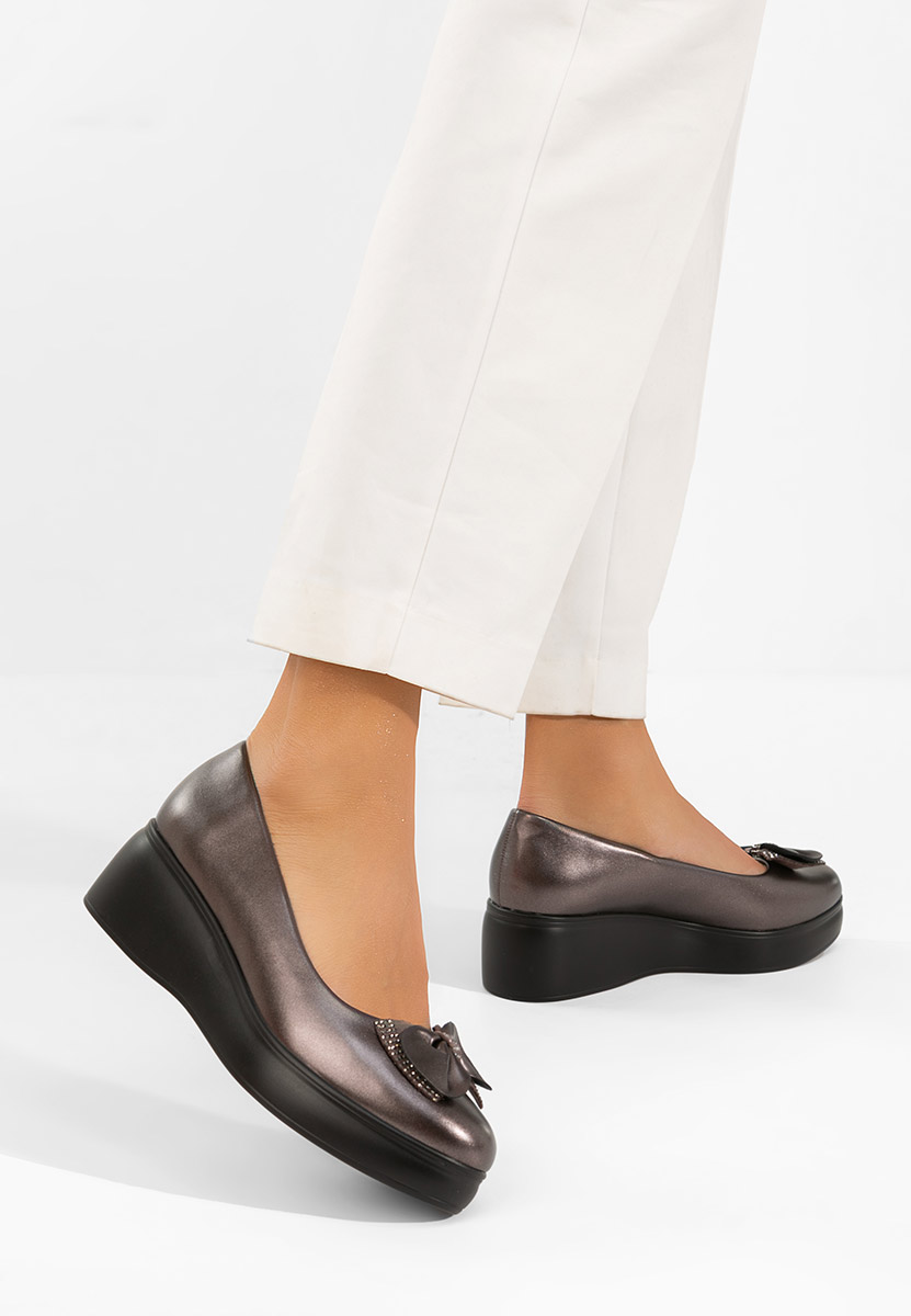 Scarpe con plateau Liliane grigio