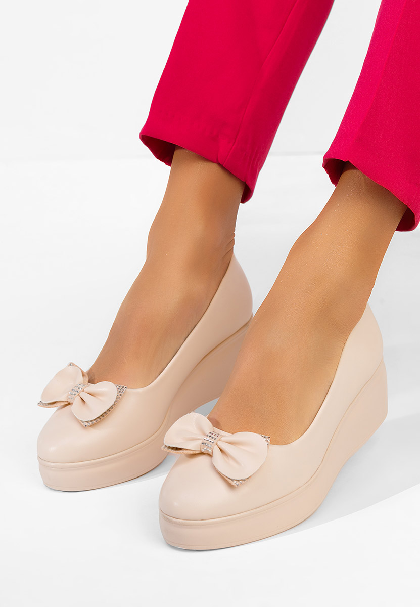 Scarpe con plateau Liliane beige