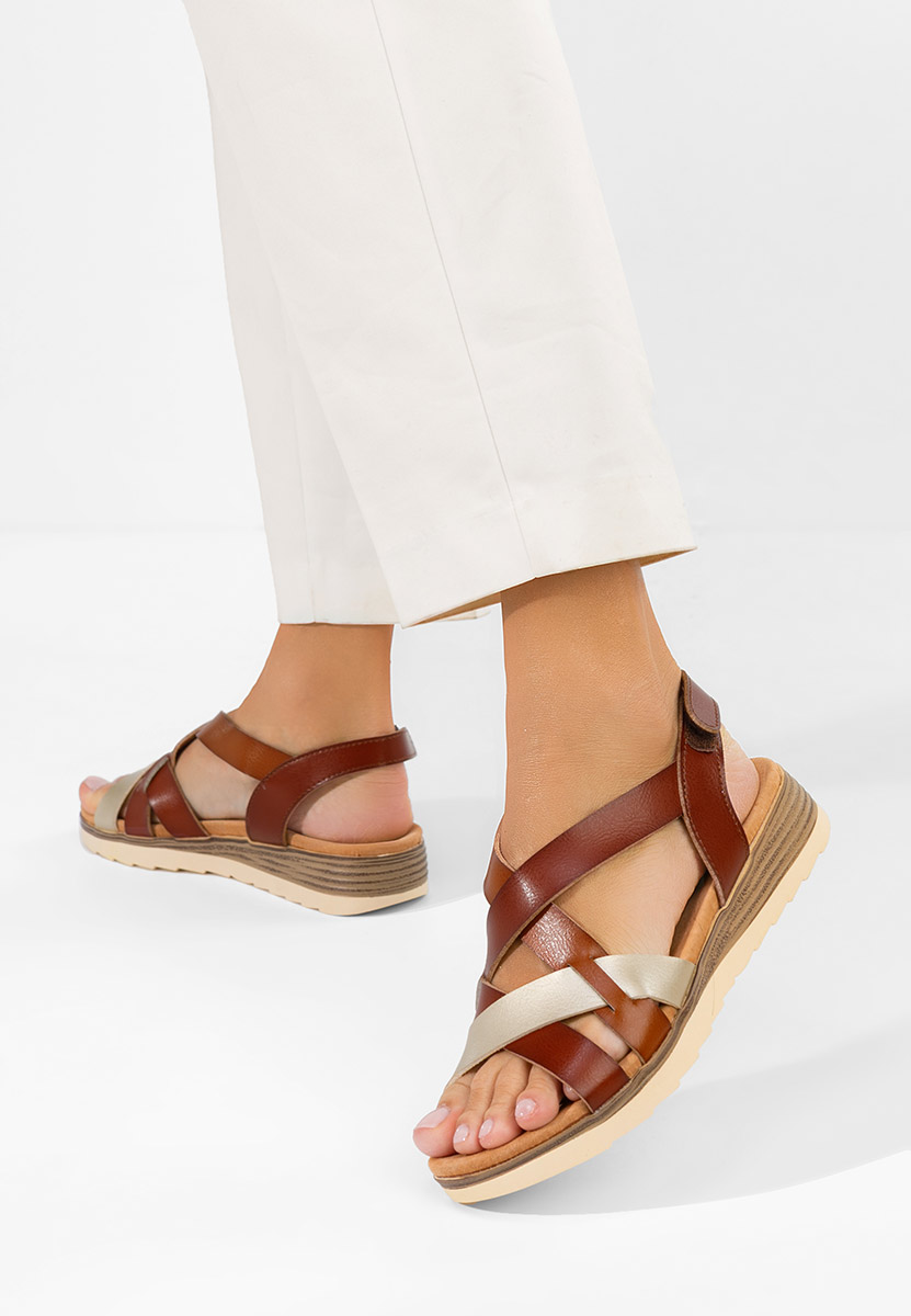 Sandali pelle Sidomia camel