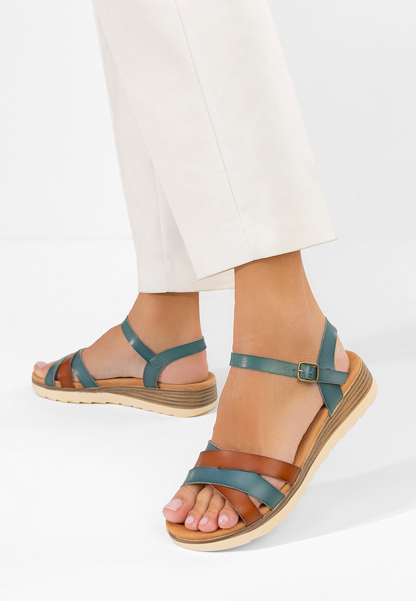 Sandali cuoio Veriona blu