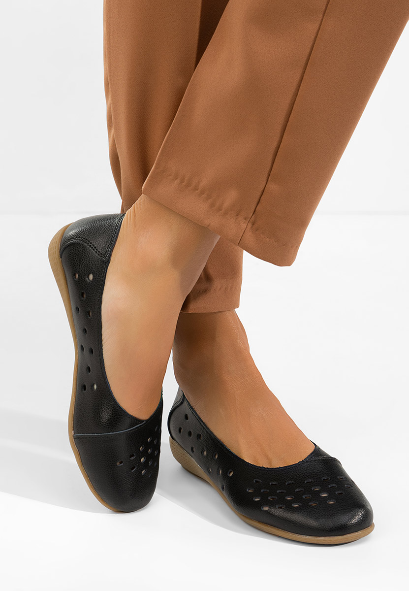Ballerine pelle Andeia nero
