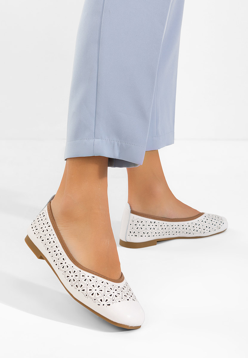 Ballerine pelle Verioma bianchi