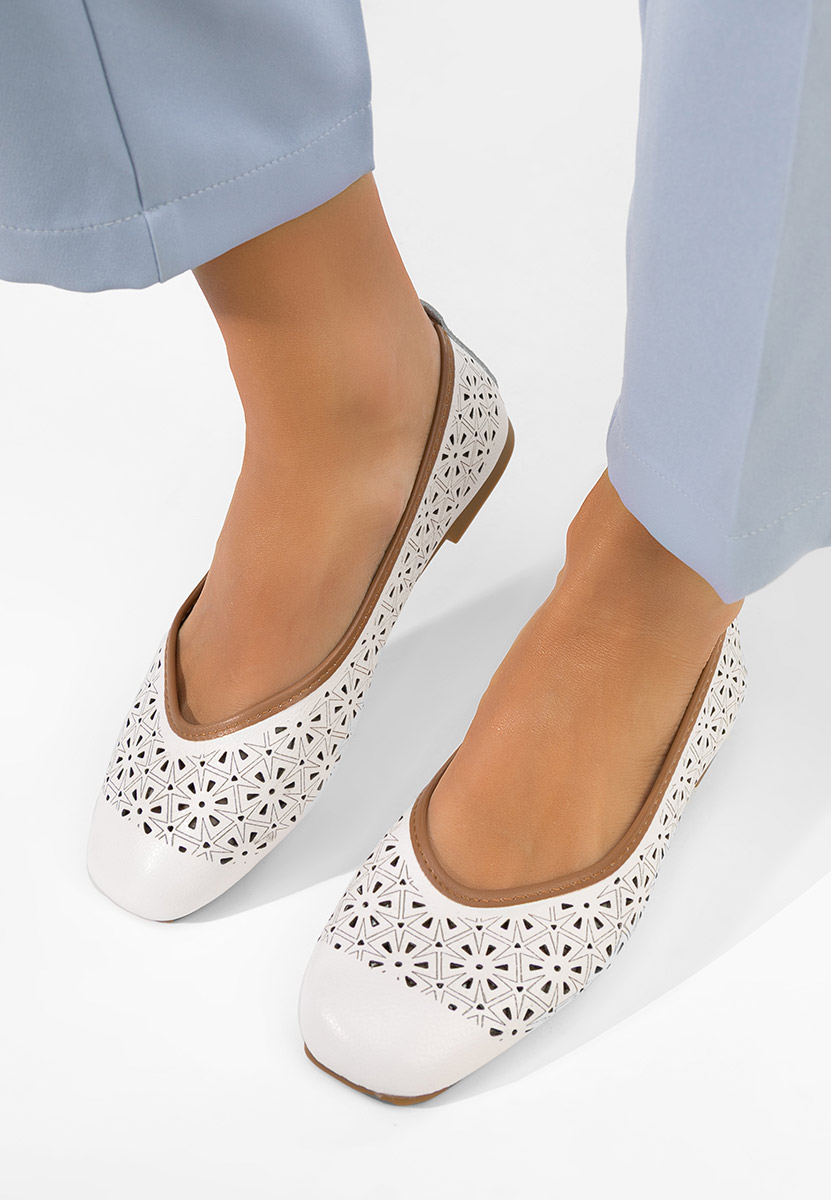 Ballerine pelle Verioma bianchi