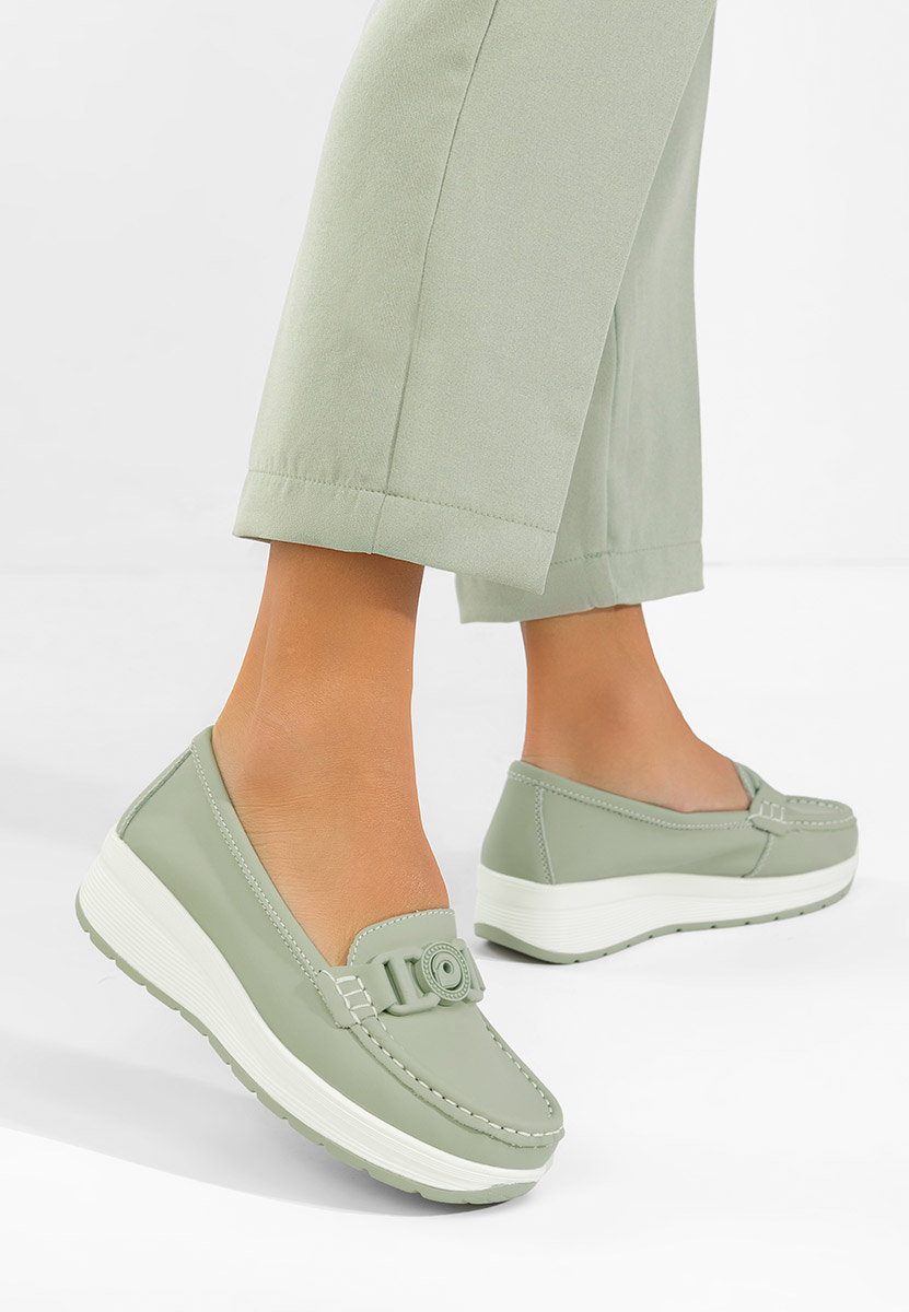 Mocassini pelle Gabielia verdi