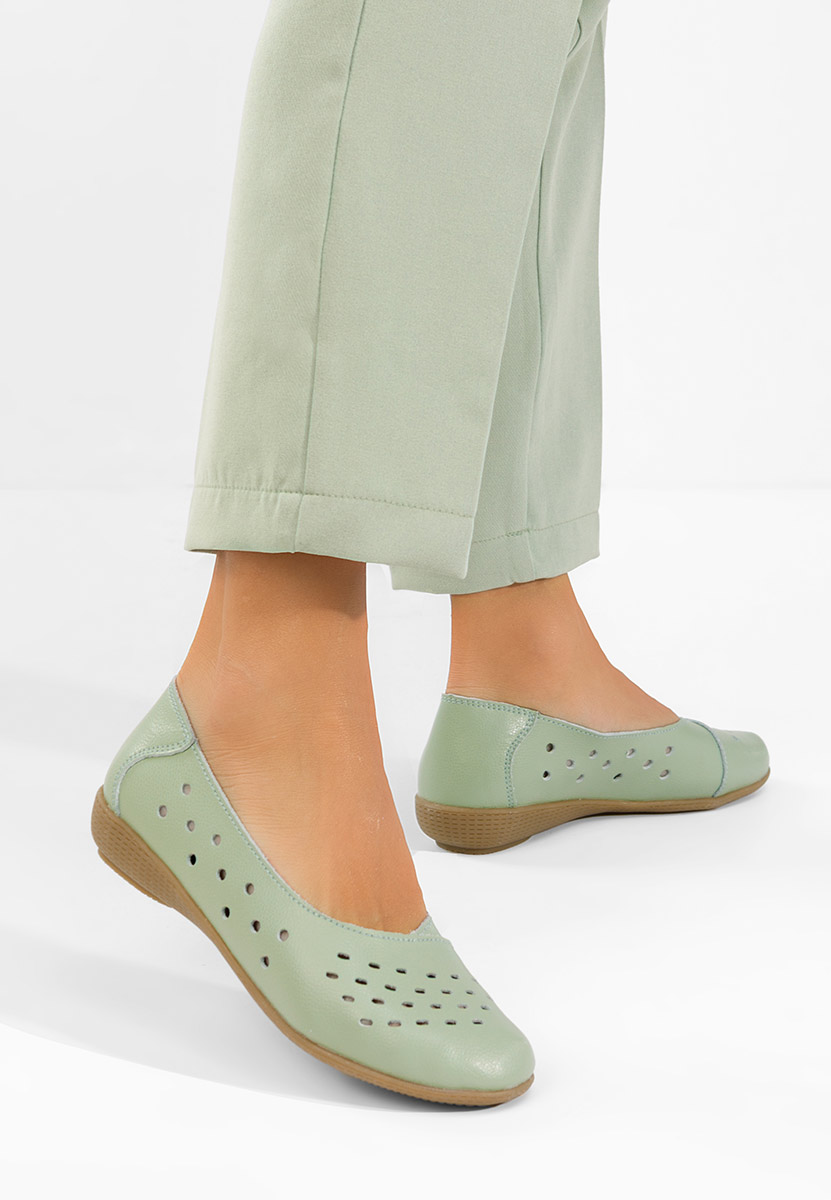 Ballerine pelle Andeia verdi