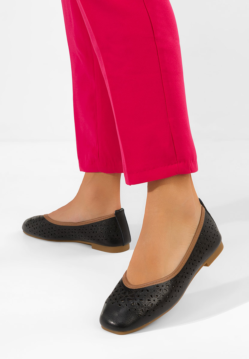 Ballerine pelle Verioma nero