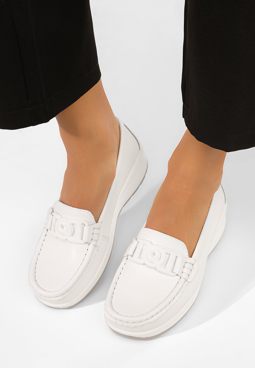 Mocassini pelle Gabielia bianchi