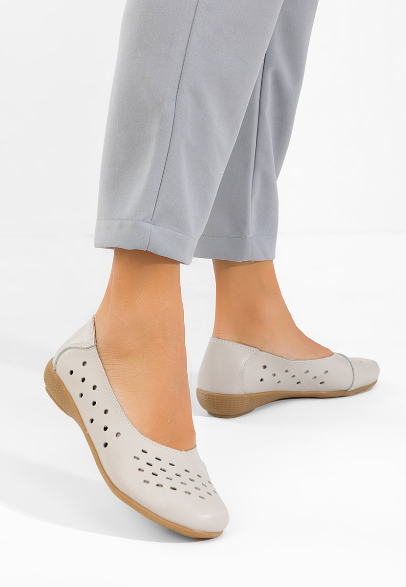 Ballerine pelle Andeia grigio