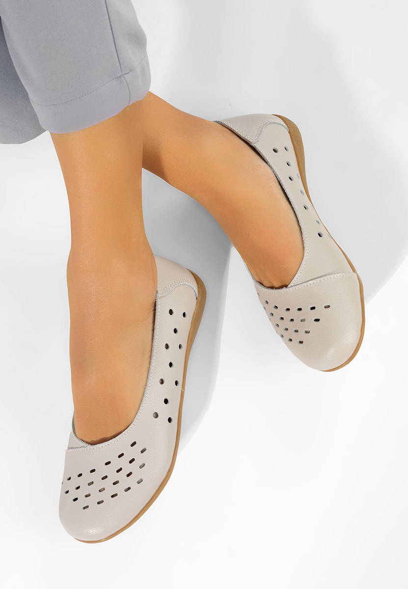 Ballerine pelle Andeia grigio