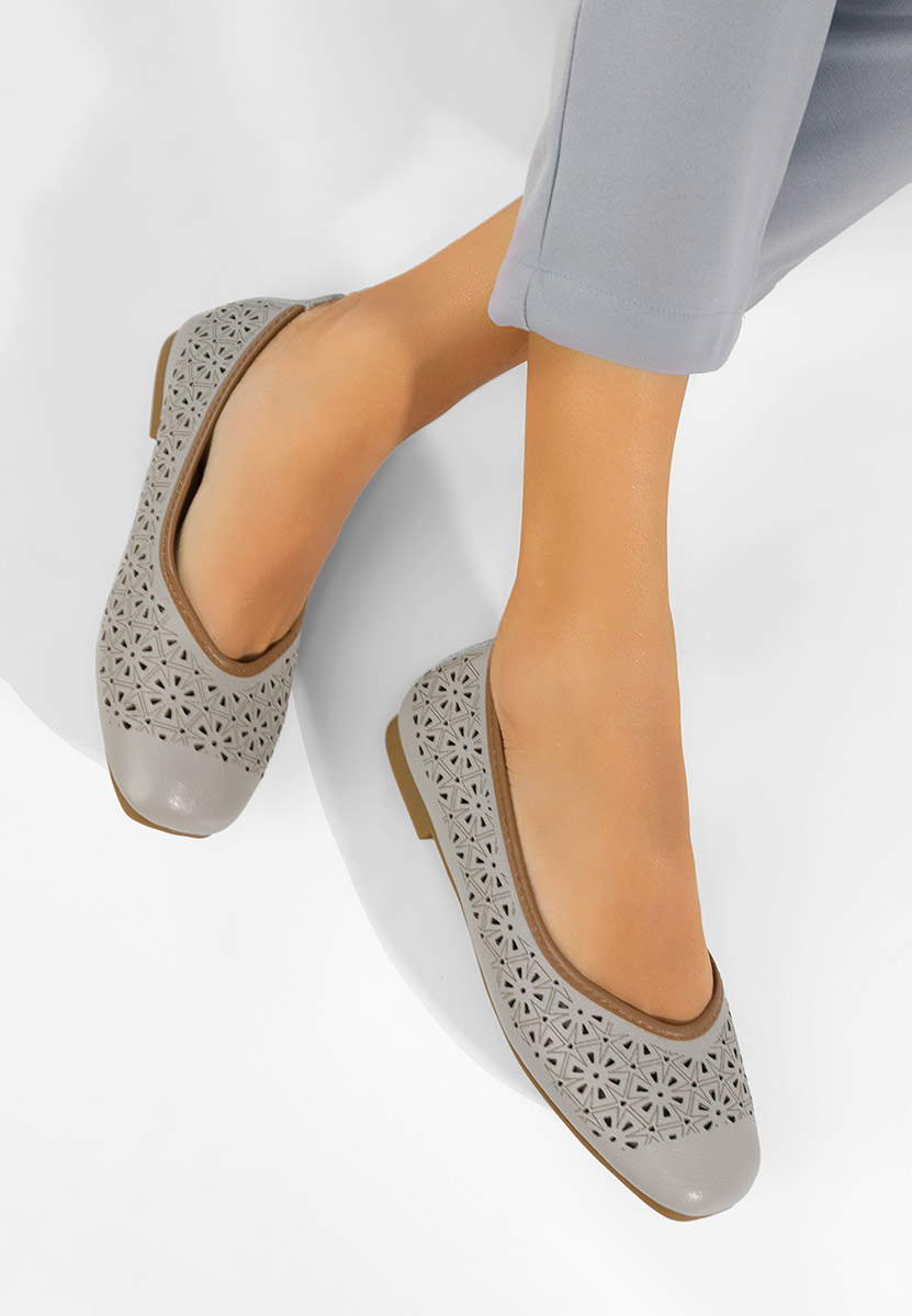 Ballerine pelle Verioma grigio