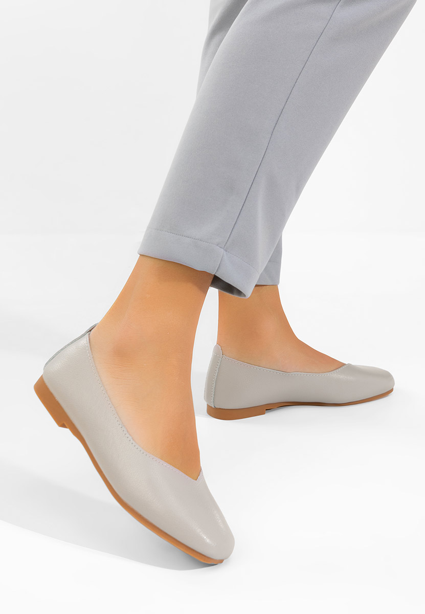 Ballerine pelle Gabiela grigio