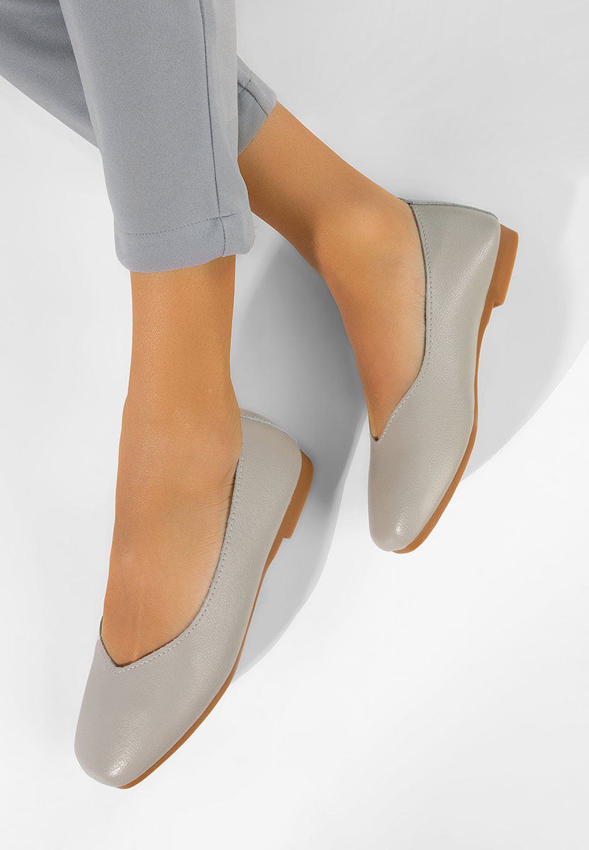 Ballerine pelle Gabiela grigio
