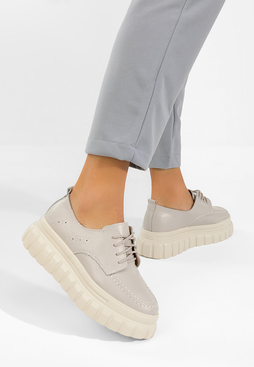 Scarpe basse donna pelle Camya grigio