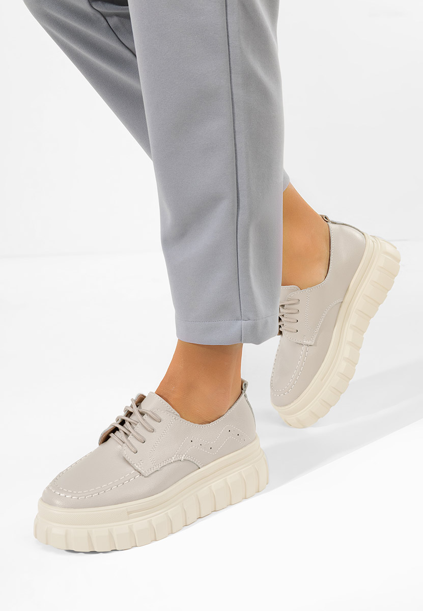 Scarpe basse donna pelle Camya grigio