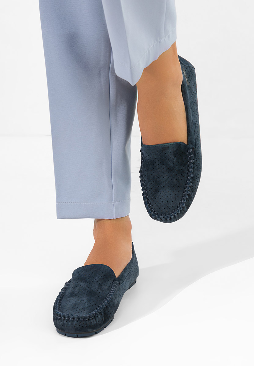 Mocassini donna pelle Sareia blu marine