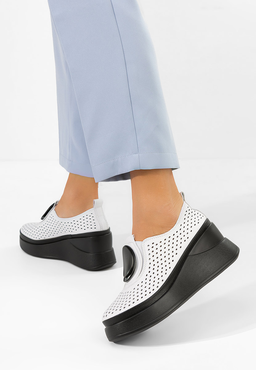 Scarpe con plateau Aleksa bianchi
