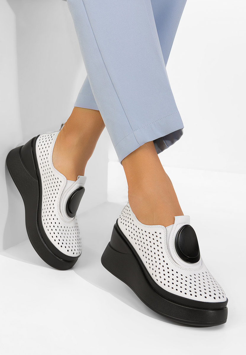 Scarpe con plateau Aleksa bianchi