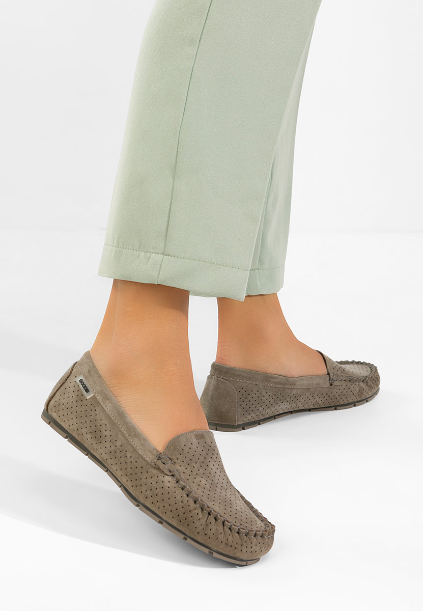 Mocassini donna pelle Sareia cachi