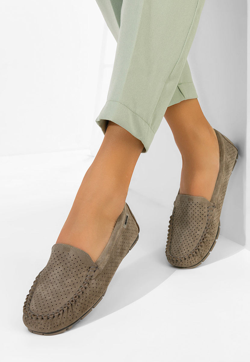 Mocassini donna pelle Sareia cachi