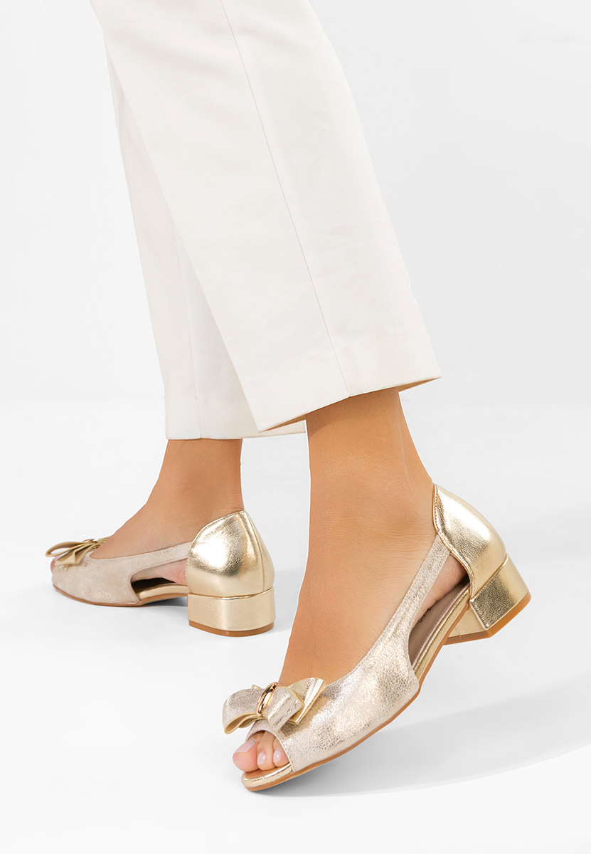 Sandali con tacco basso Anevia oro