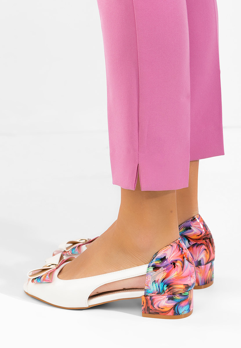 Sandali con tacco basso Anevia bianchi