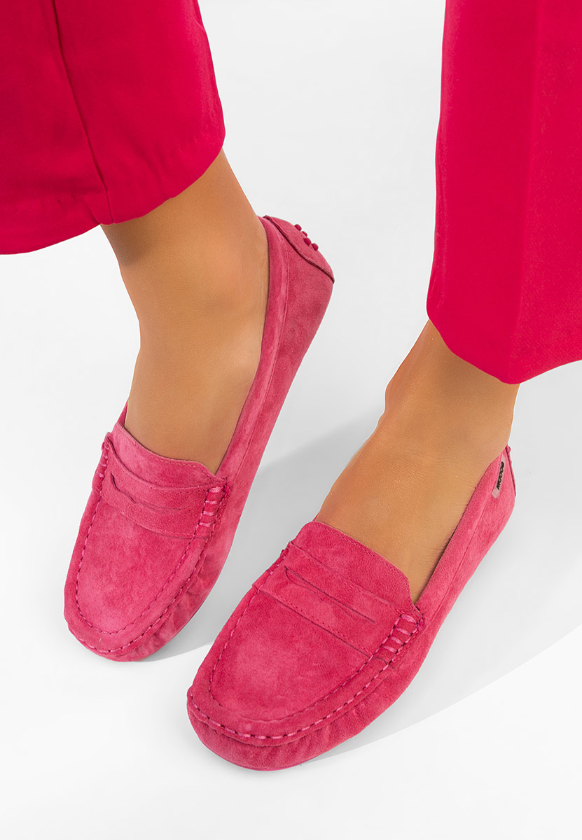 Mocassini donna pelle Dionesia fucsia