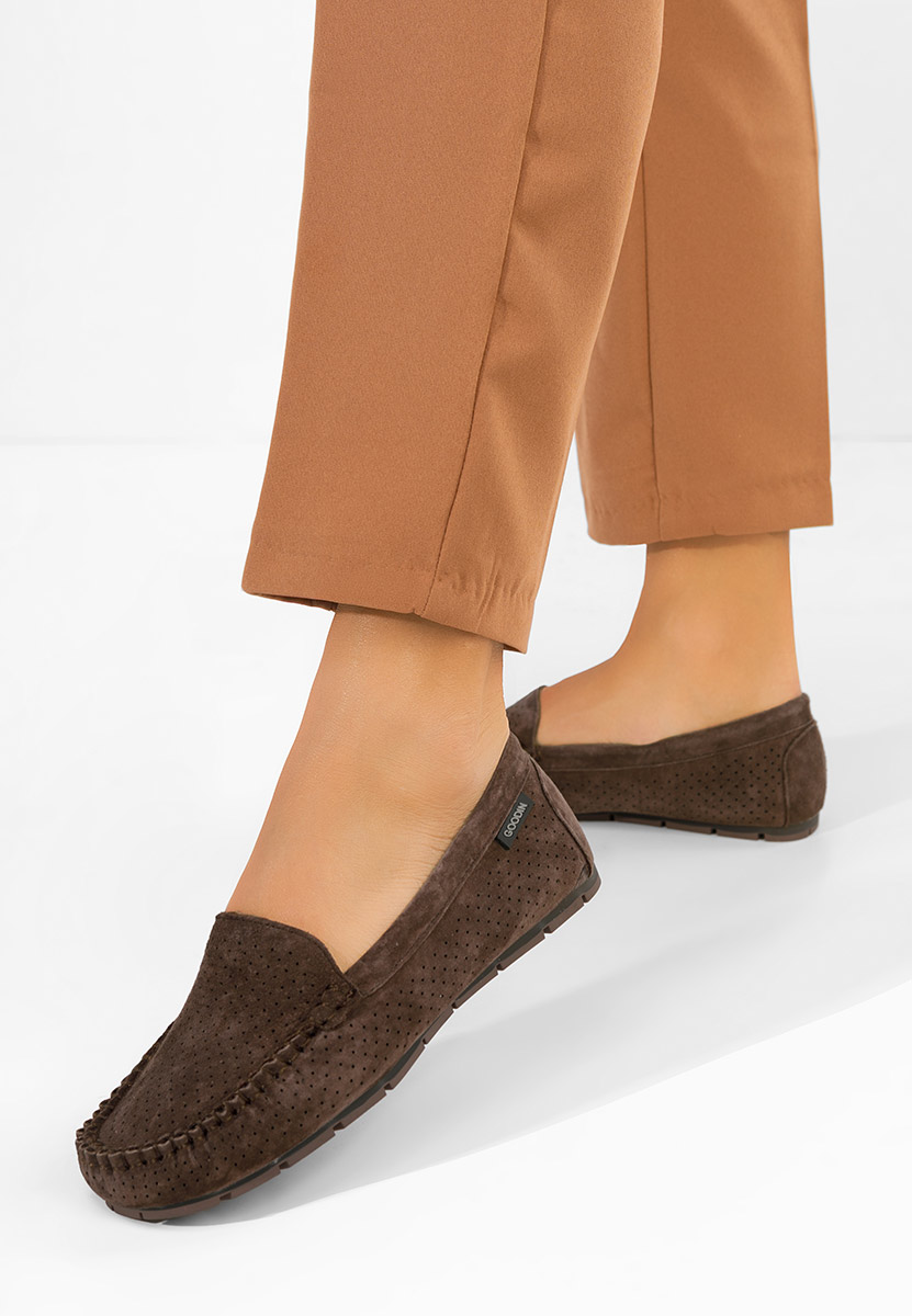 Mocassini donna pelle Sareia marrone