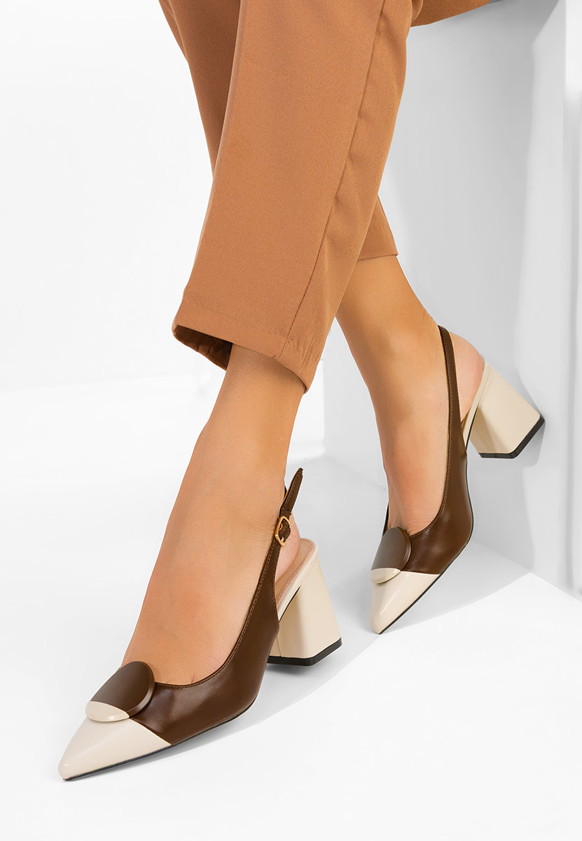 Décolleté Slingback Ferrela marrone