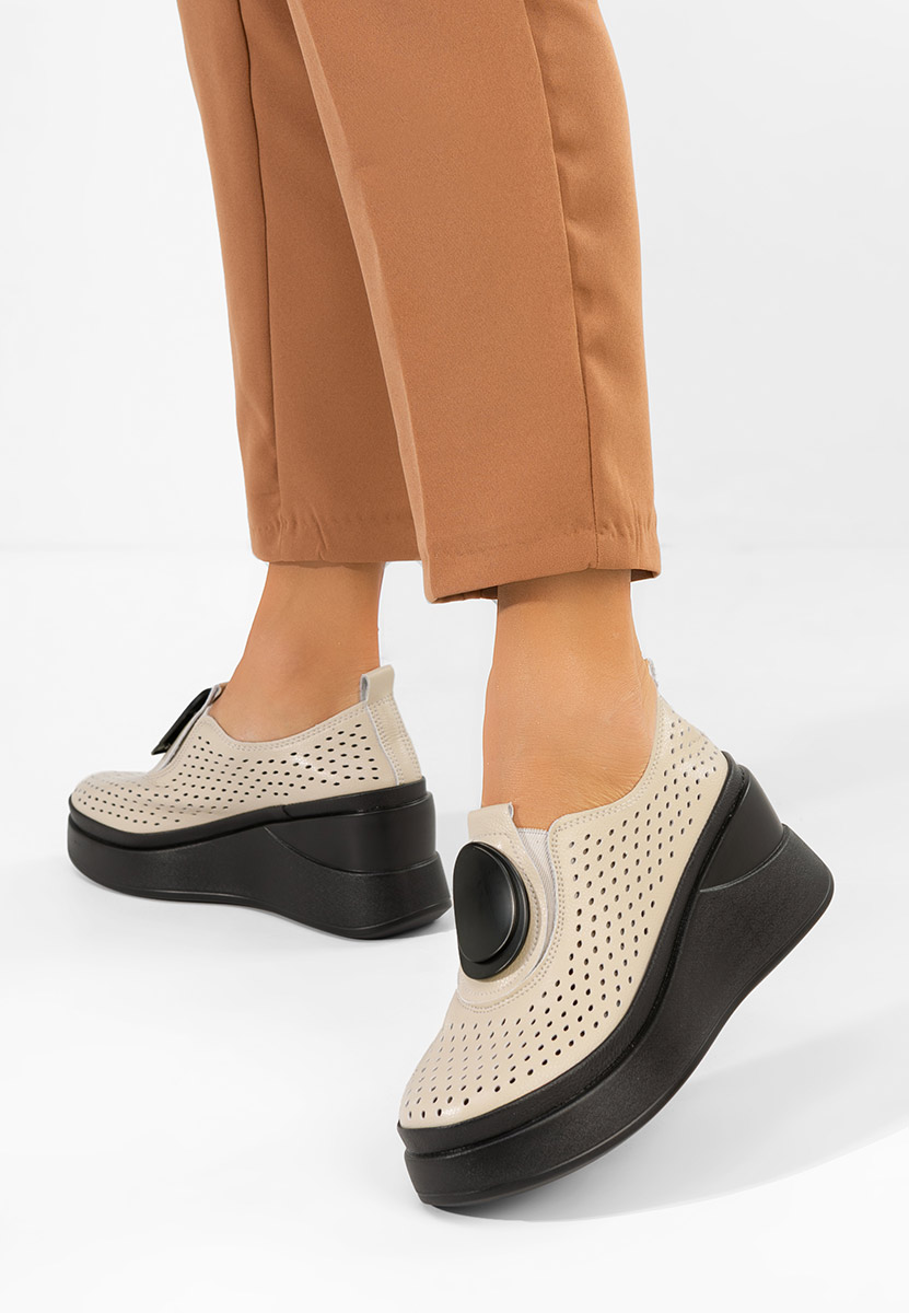 Scarpe con plateau Aleksa beige