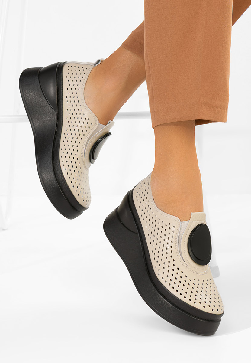 Scarpe con plateau Aleksa beige