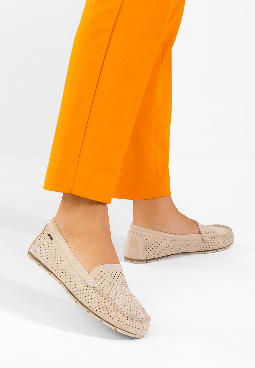 Mocassini donna pelle Sareia beige