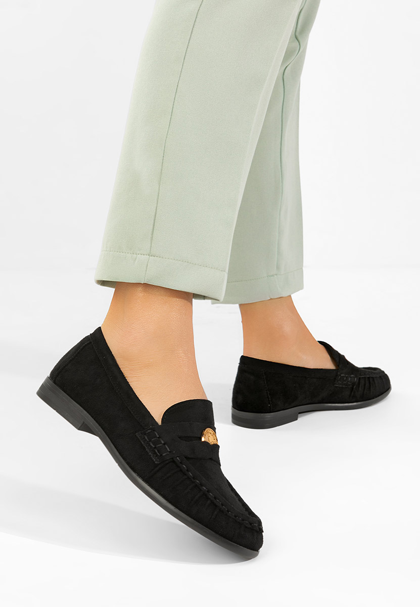 Mocassini donna pelle Henaria nero