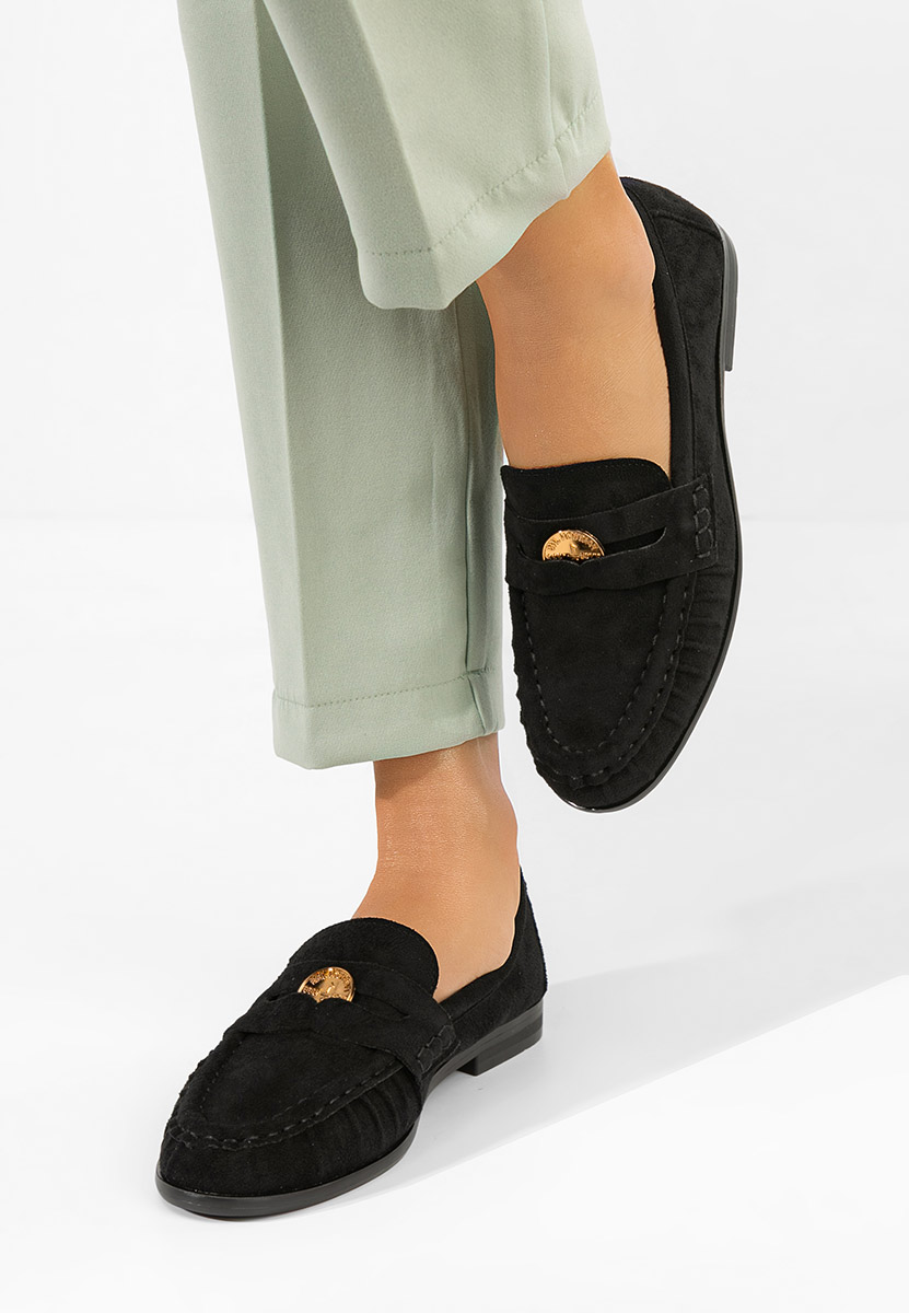 Mocassini donna pelle Henaria nero