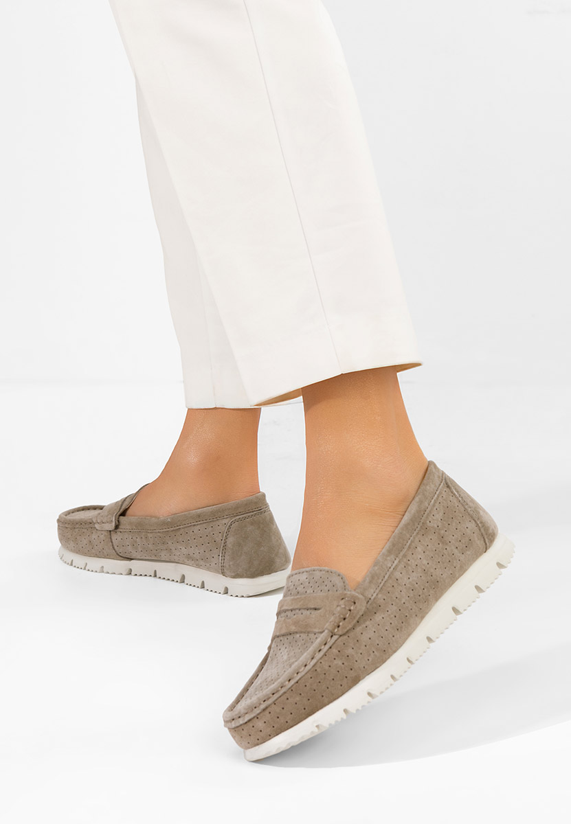 Mocassini donna pelle Valerimia V2 beige