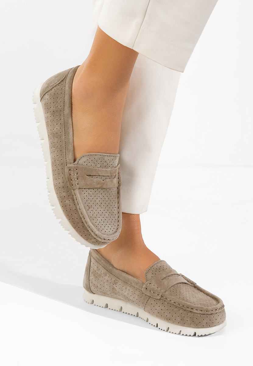 Mocassini donna pelle Valerimia V2 beige